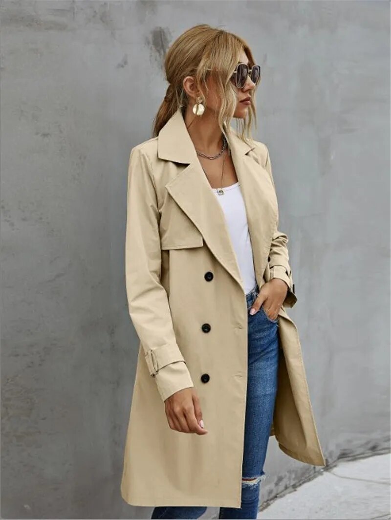 Serenity - Klassischer und Stilvoller Herbst-Trenchcoat für Damen