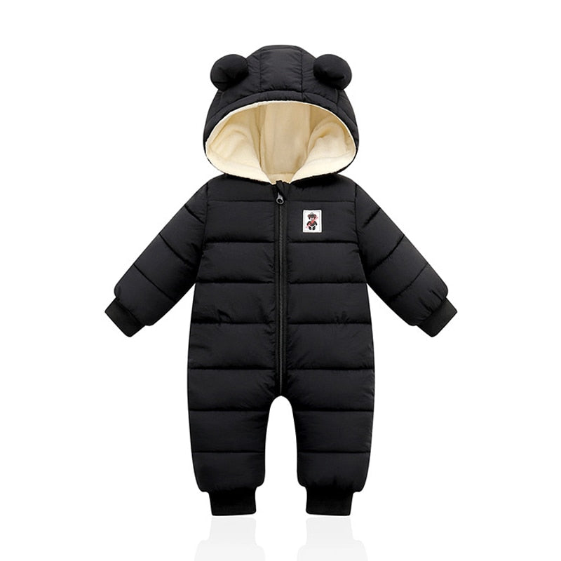 Levi - Gemütlicher und Süßer Lässiger Winter-Strampler mit Bärenohren für Babys (Unisex)