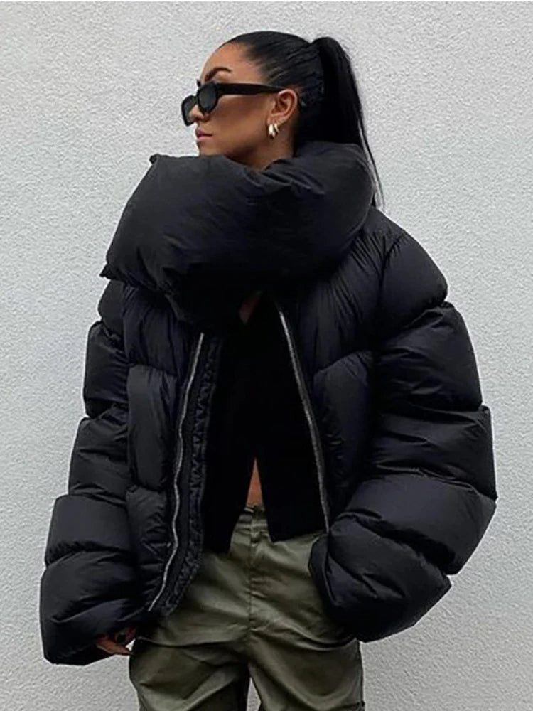 Oriana - Oversized-Pufferjacke - Kuscheliger Rollkragen