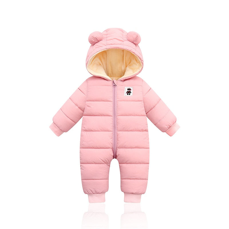 Levi - Gemütlicher und Süßer Lässiger Winter-Strampler mit Bärenohren für Babys (Unisex)