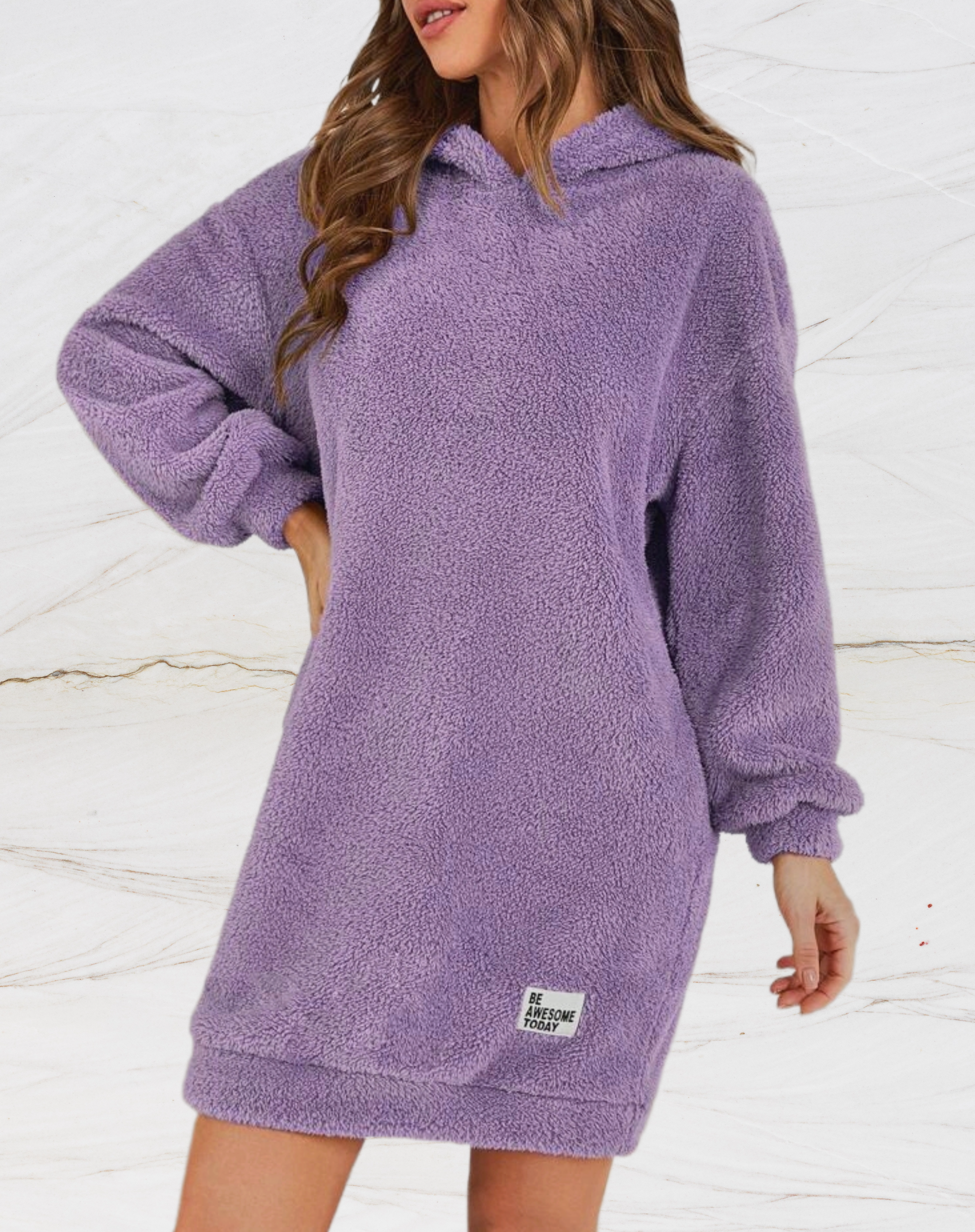 Ariana - Stilvolle und Gemütliche Casual Winter Oversized Fluffy Hoodie für Damen