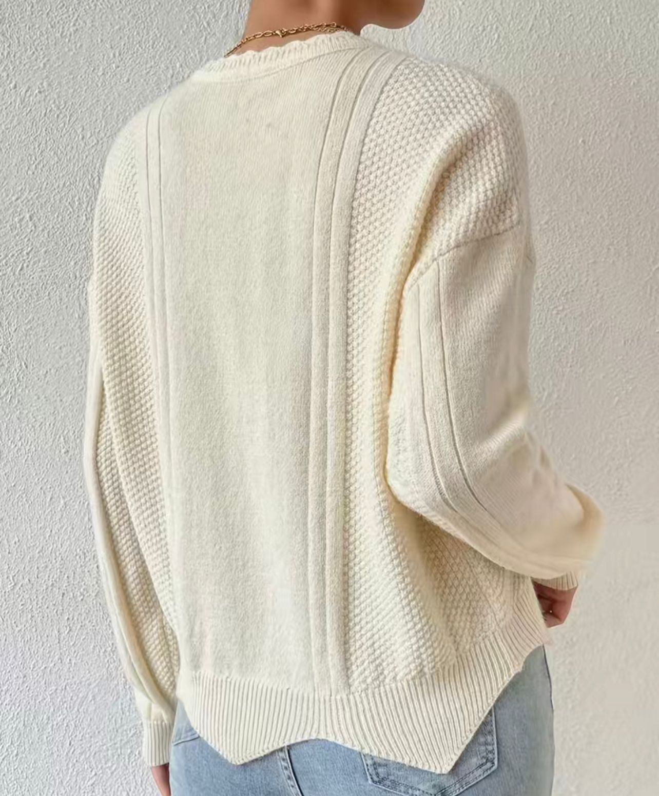 Nova - Lässiges Weiches Winter-Sweatshirt in Weiß für Damen