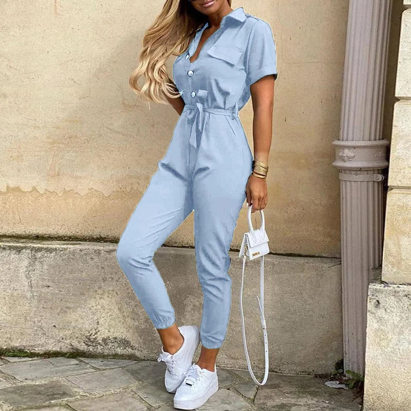 Mila - Stilvolle Jumpsuit mit Knoopsluiting für Damen