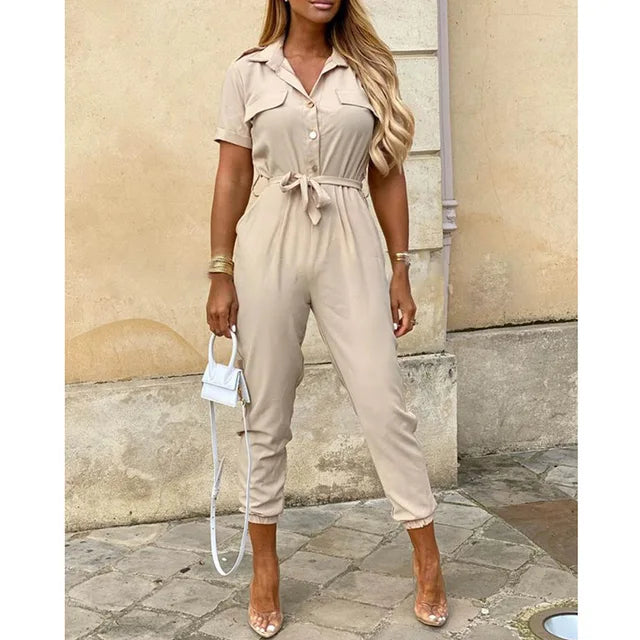 Mila - Stilvolle Jumpsuit mit Knoopsluiting für Damen