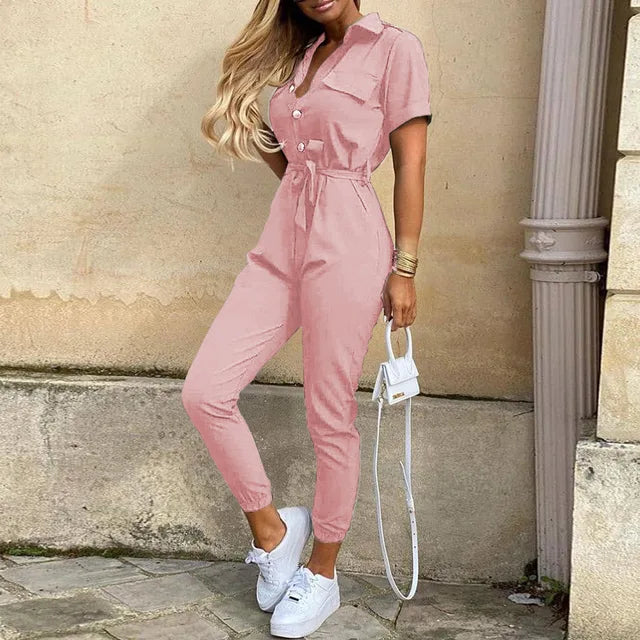 Mila - Stilvolle Jumpsuit mit Knoopsluiting für Damen