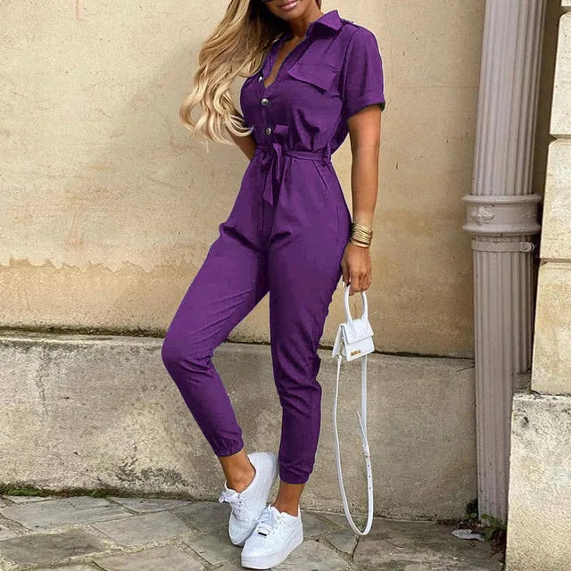 Mila - Stilvolle Jumpsuit mit Knoopsluiting für Damen