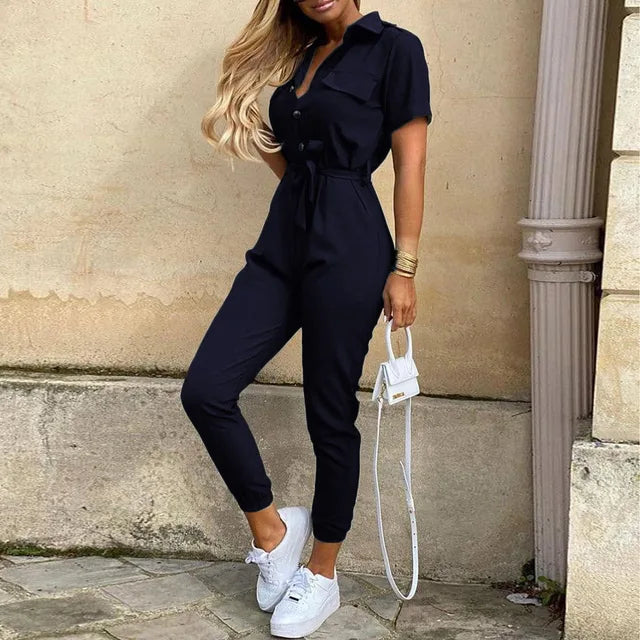 Mila - Stilvolle Jumpsuit mit Knoopsluiting für Damen