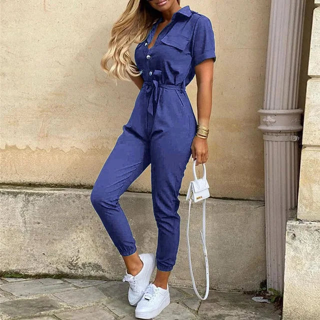 Mila - Stilvolle Jumpsuit mit Knoopsluiting für Damen