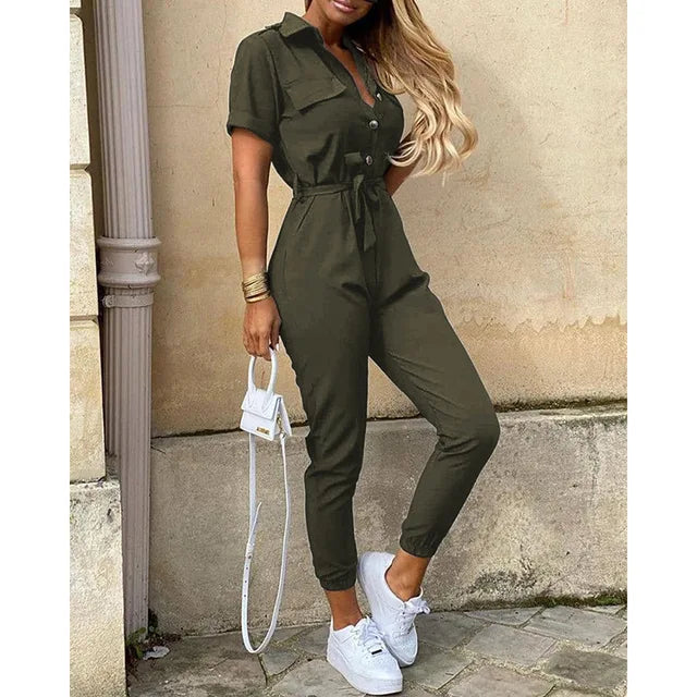 Mila - Stilvolle Jumpsuit mit Knoopsluiting für Damen