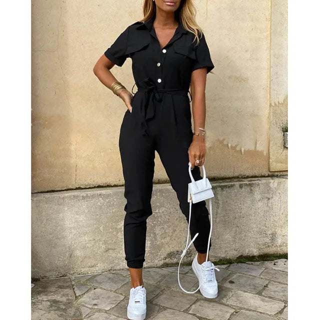 Mila - Stilvolle Jumpsuit mit Knoopsluiting für Damen