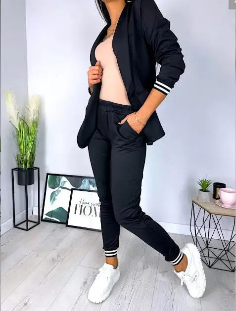 Sitti - Schickes Frühlings Zweireihiger Blazer Hosenanzug für Damen