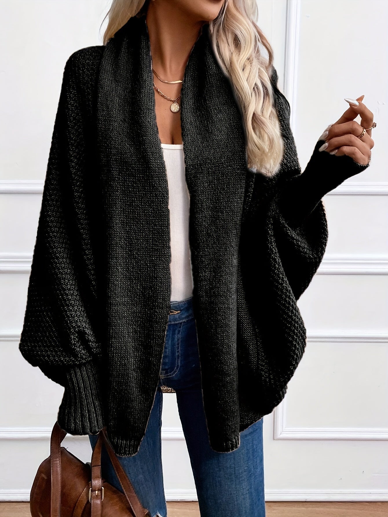 Caroline - Schicker Herbst-/Winter-Cardigan mit Schalrevers für Damen