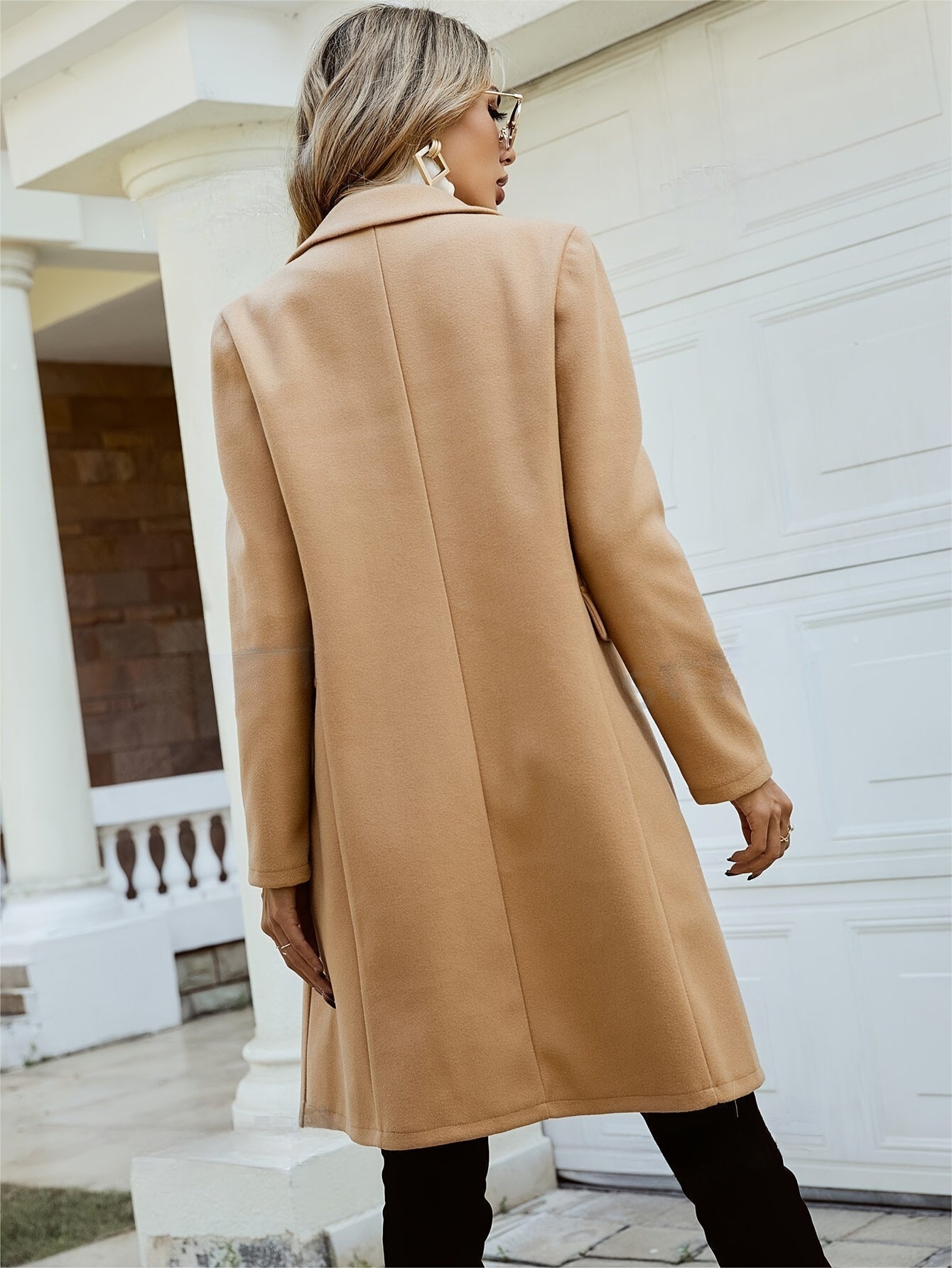 Amelia - Stilvolle Klassische Khaki Doppelreihige Herbstjacke für Damen