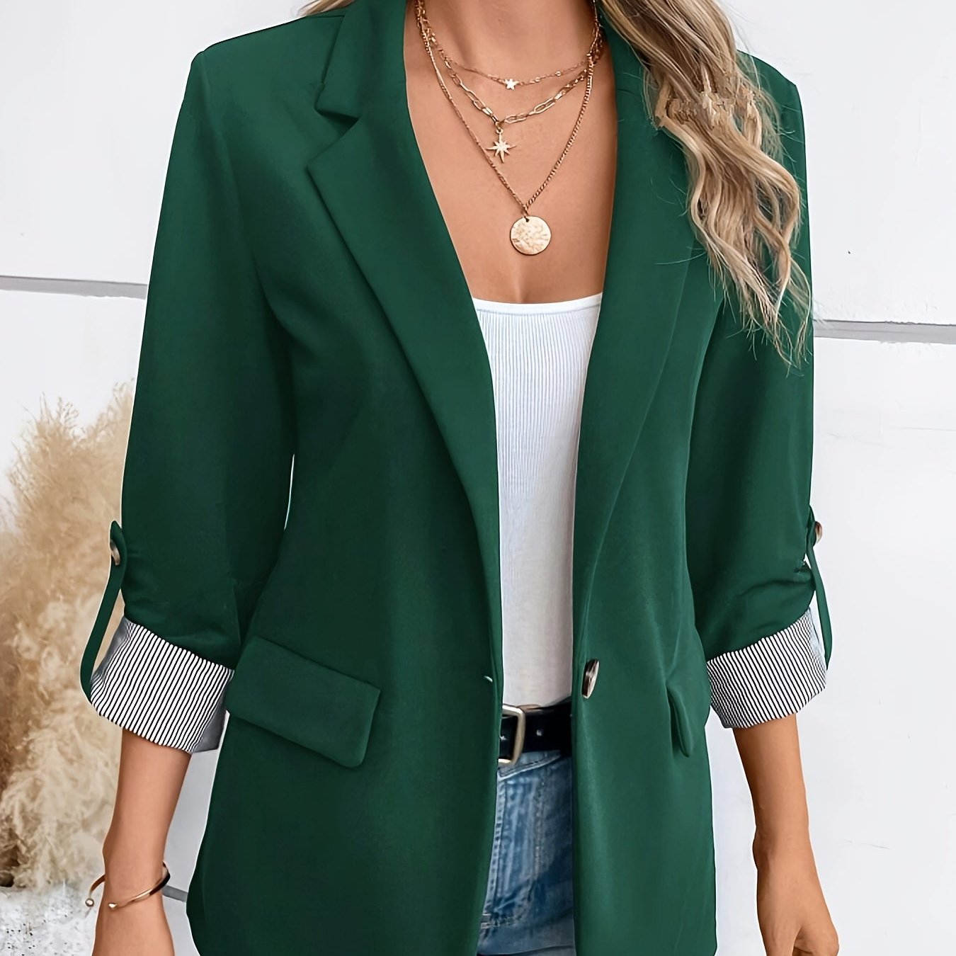 Alaia - Stilvoller und Chicer Herbst Einreihiger Blazer mit Kragen für Damen