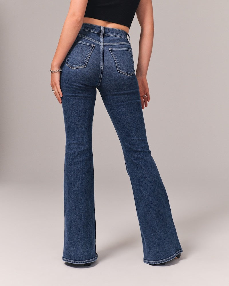 Fara™ - Dehnbare High-Waist-Jeans mit Schlag