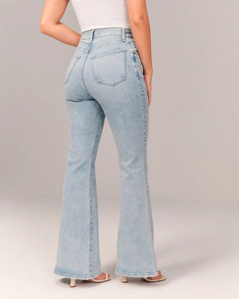 Fara™ - Dehnbare High-Waist-Jeans mit Schlag