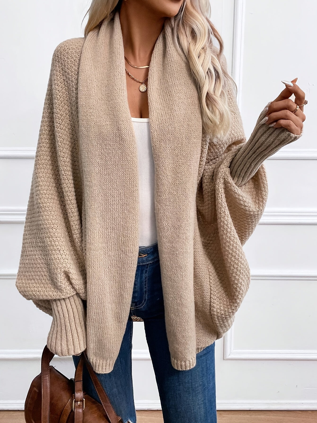 Caroline - Schicker Herbst-/Winter-Cardigan mit Schalrevers für Damen