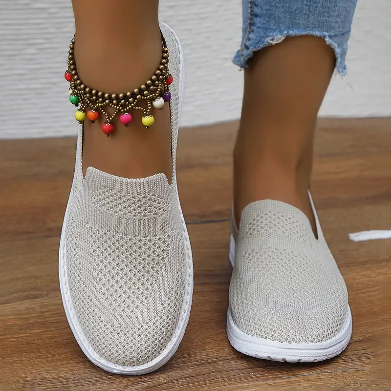 Lisa - Atmungsaktive Slip-On-Casual-Sneaker für Damen | Bequeme Slipper aus Strick-Mesh für Damen