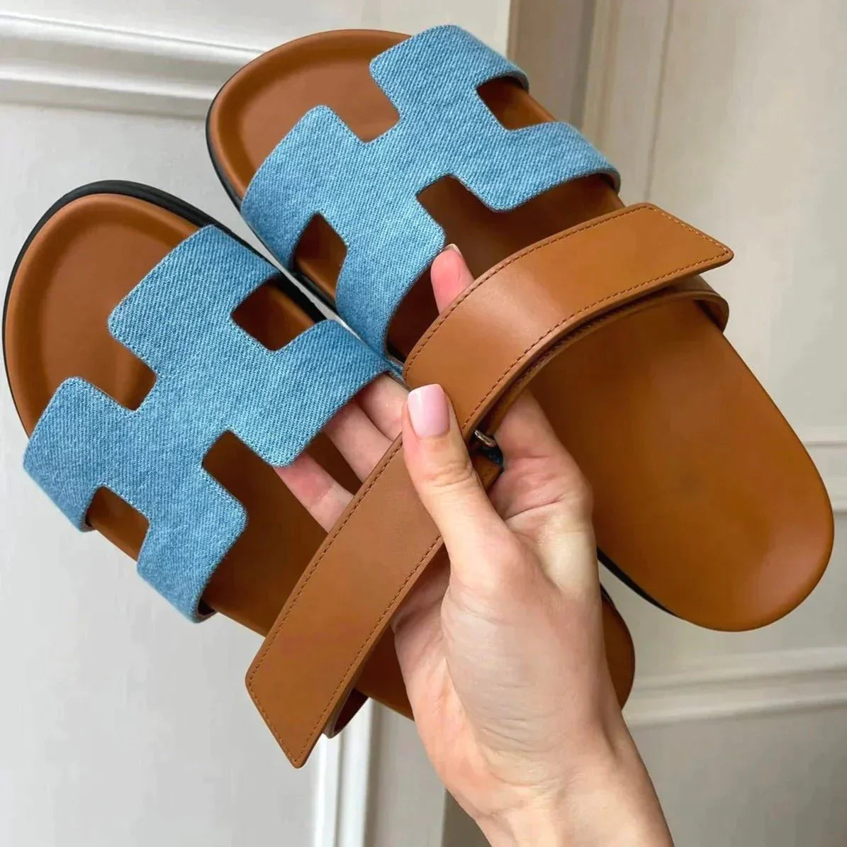 Verta™ - Bequeme Summersandalen im römischen Stil mit H-Form und Klettverschluss