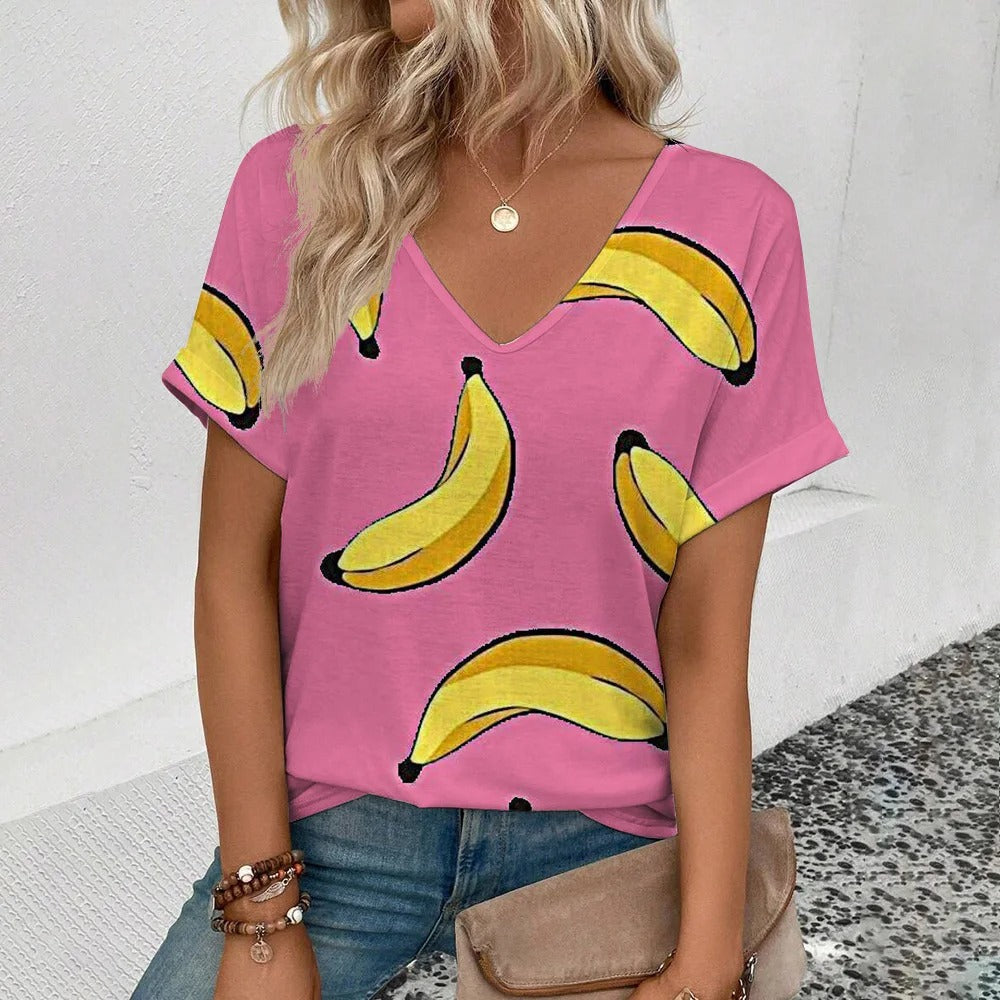 Annabel - Mode Obst Druck T-Shirt